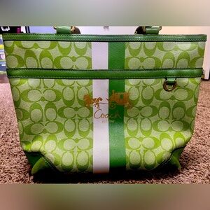 Green coach purse
